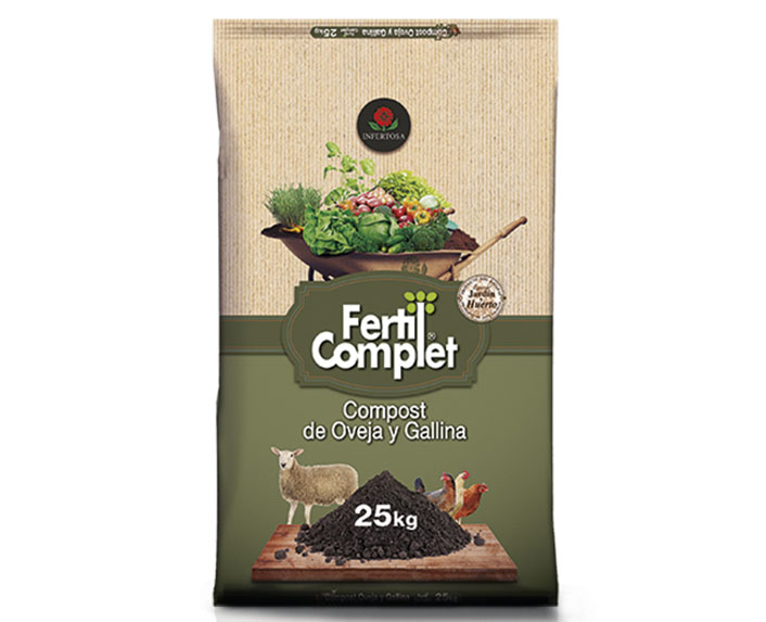 Compost de turba negra y estiércol de gallina y oveja 